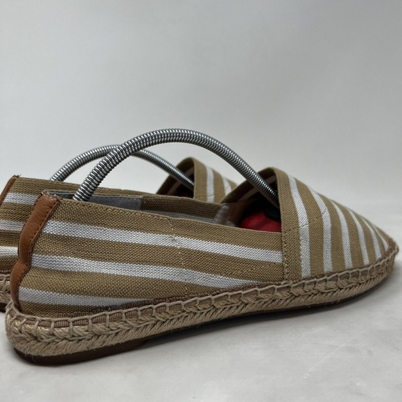 Vionic Valeri Espadrille Flats Sand Stripe Stretch Slip On Shoes Size 8.5 - Picture 4 of 12